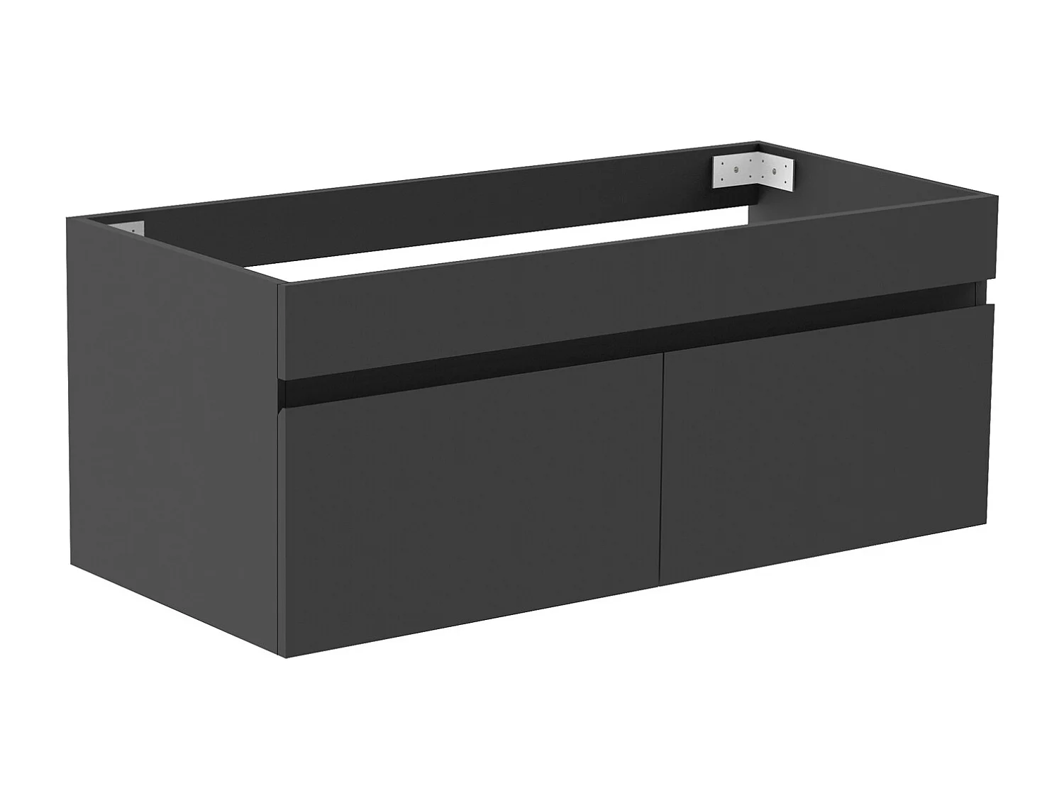 AICA Meuble Salle de Bain de rangement avec 2 portes ouvrantes, 99 x 45 x 40 cm, Anthracite，sans vasque