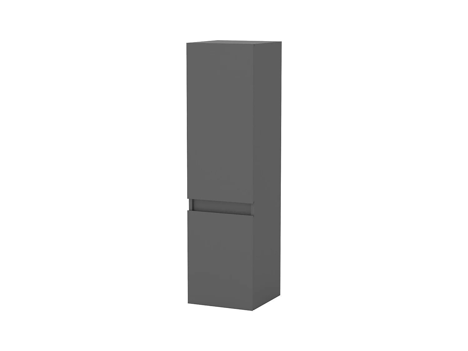 AICA Colonne de Salle de Bain Haute avec 2 Porte, Compartiment,30x30x110cm Anthracite