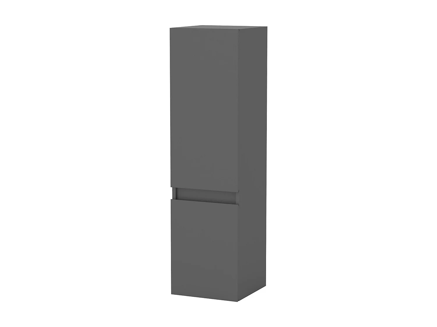 AICA Colonne de Salle de Bain Haute avec 2 Porte, Compartiment,30x30x110cm Anthracite
