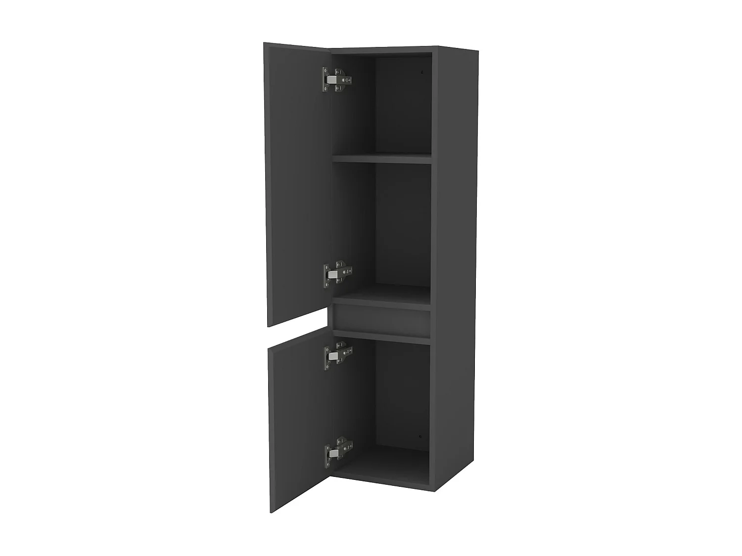 AICA Colonne de Salle de Bain Haute avec 2 Porte, Compartiment,30x30x110cm Anthracite