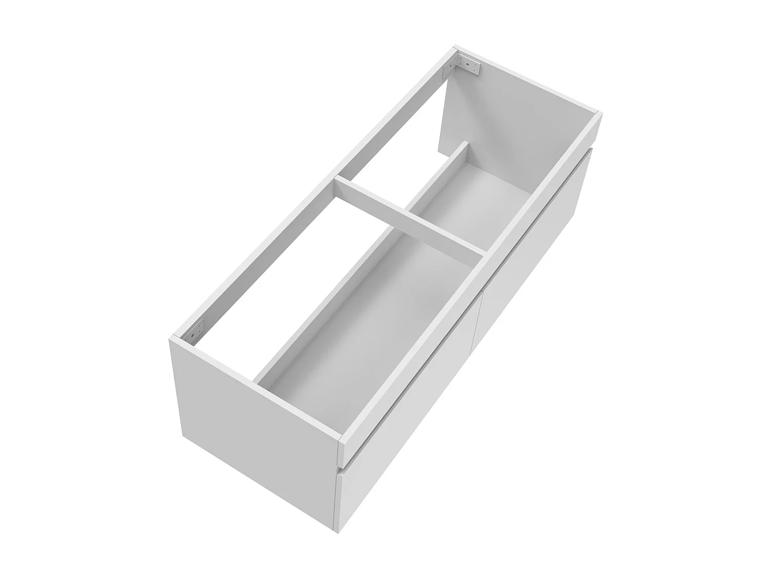 AICA Meuble Salle de Bain sans compter vasque 120cm Blanc + 2 portes