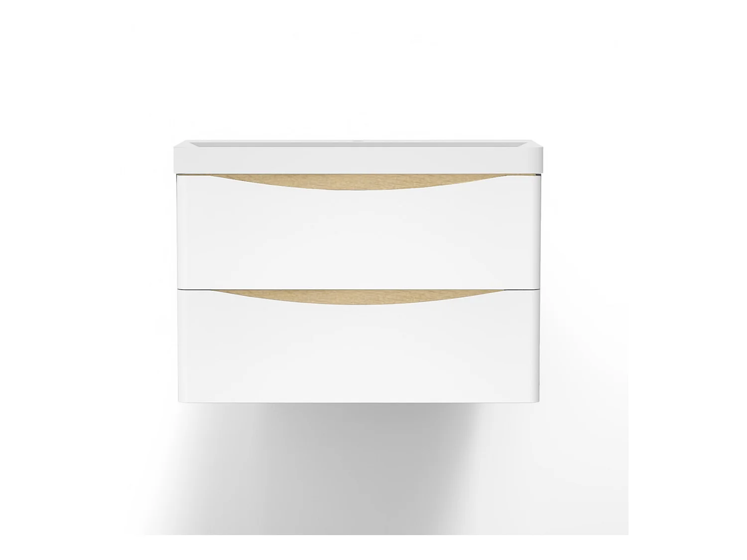 AICA Meuble Salle de Bain de Rangement avec Tiroir, 80 x 39.5 x 50cm, Blanc，sans vasque