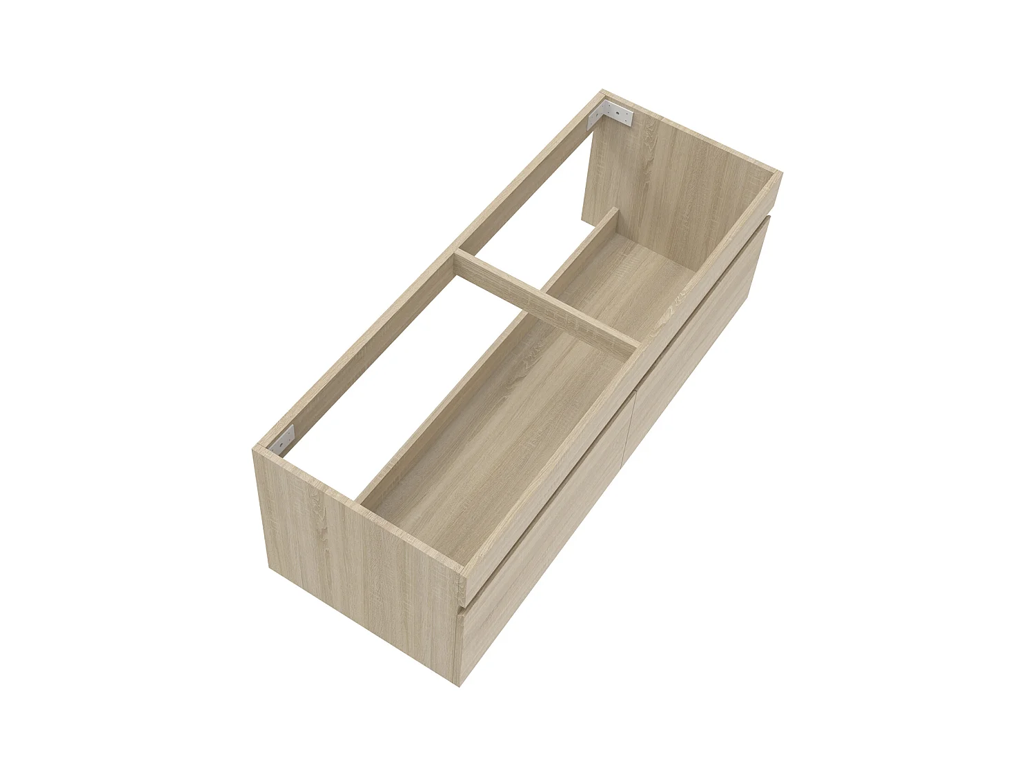 AICA Meuble Salle de Bain sans compter vasque 120cm Chêne + 2 portes