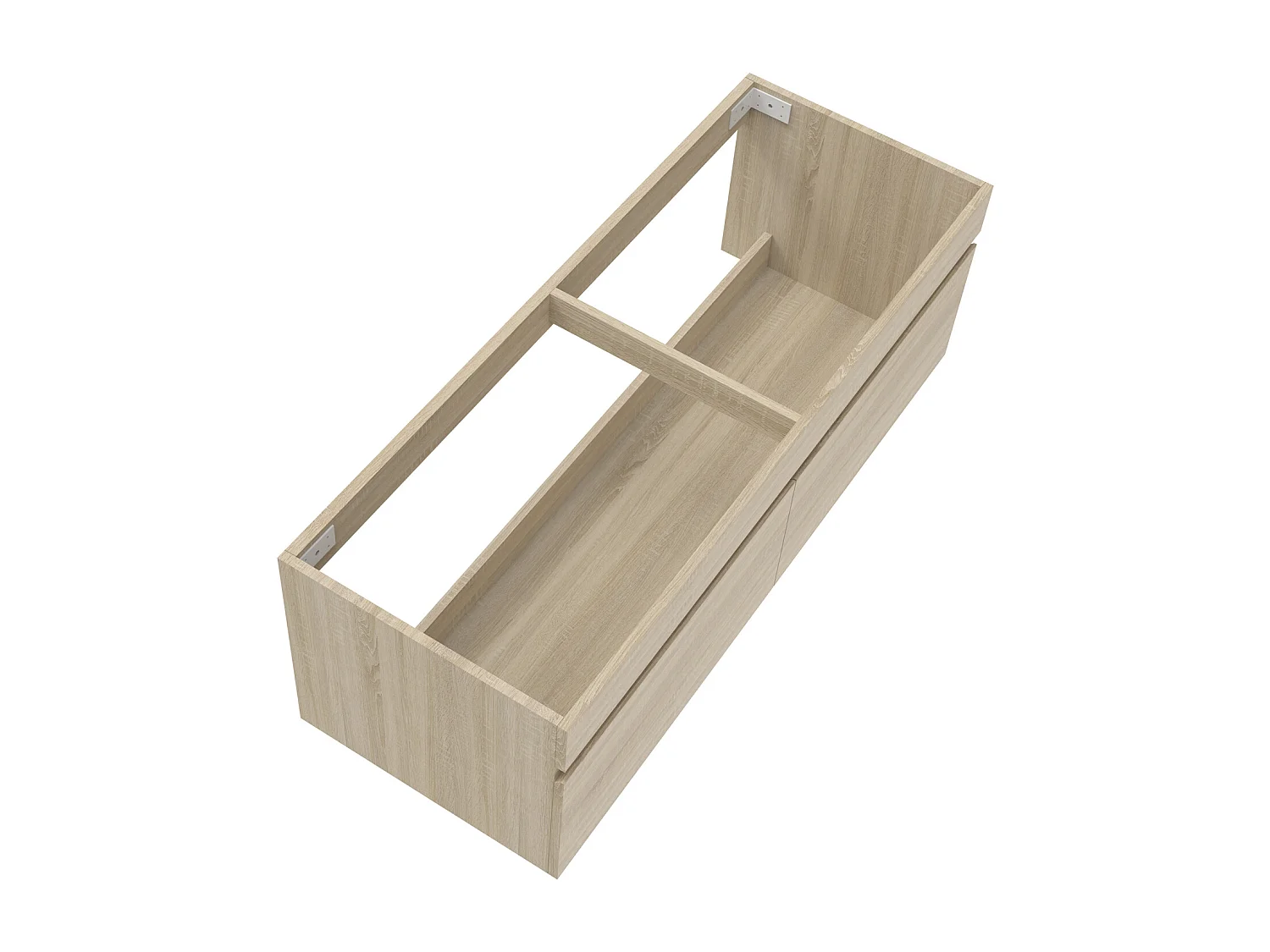 AICA Meuble Salle de Bain sans compter vasque 120cm Chêne + 2 portes