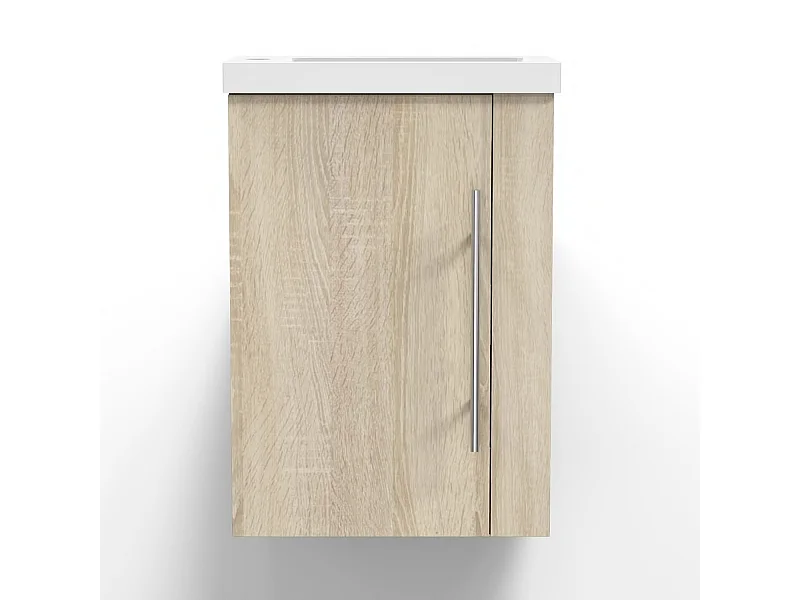 AICA Meuble Salle de Bain de Rangement avec Tiroir, 44 x 23 x 60 cm, Chêne，sans vasque