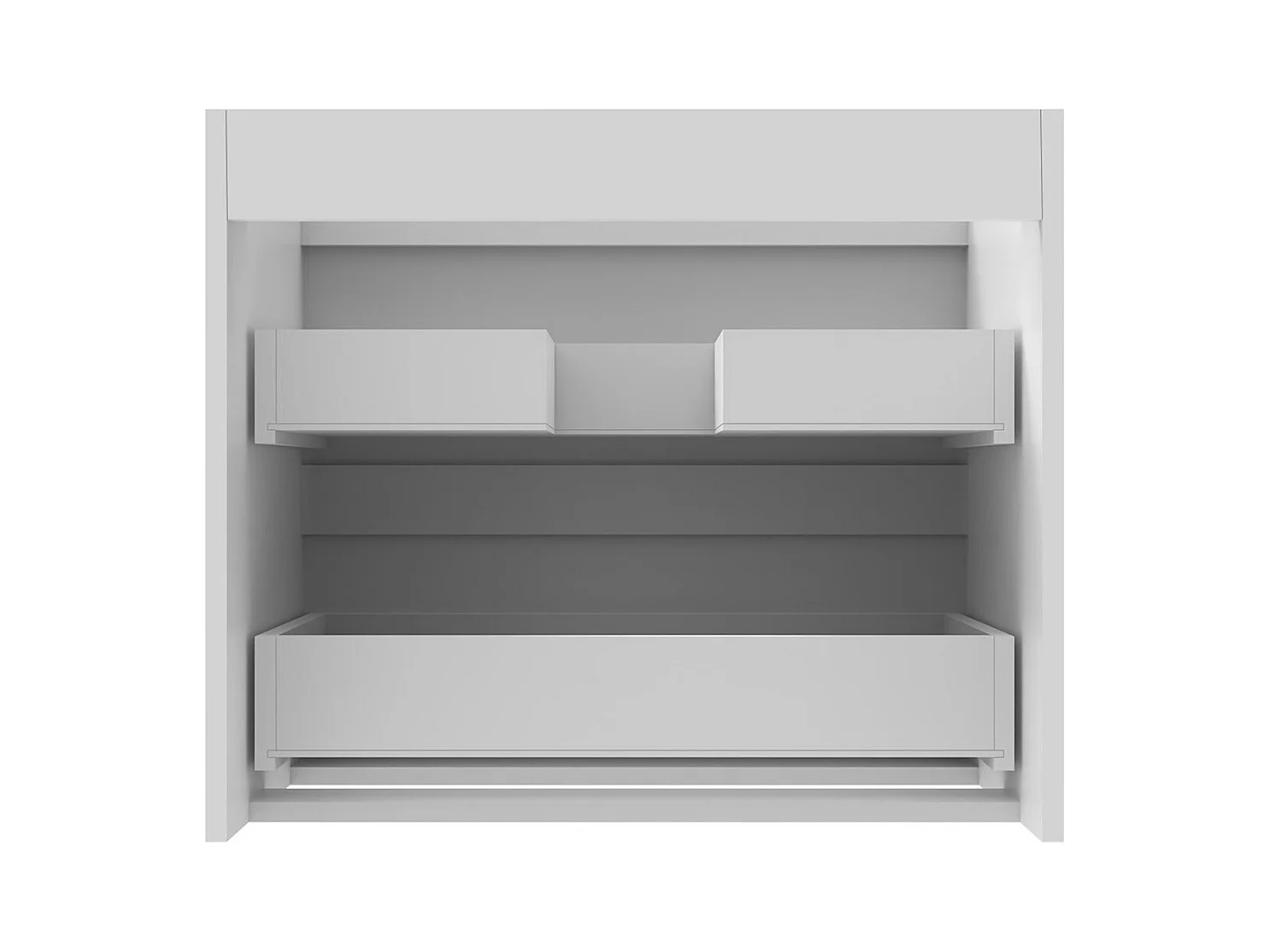 AICA Meuble Salle de Bain de rangement avec deux tiroirs, 60 x 38.5 x 52 cm, blanc，sans vasque