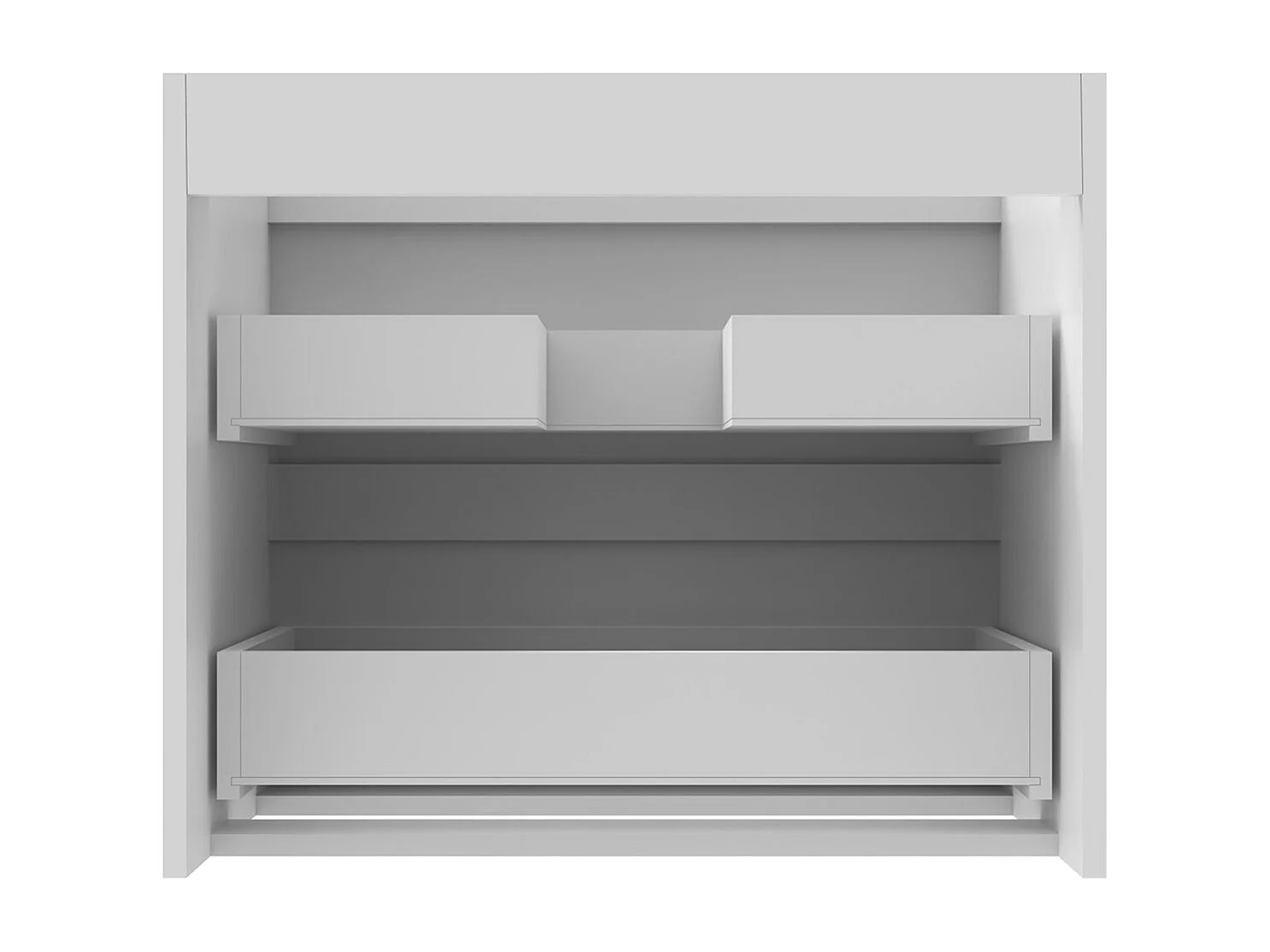 AICA Meuble Salle de Bain de rangement avec deux tiroirs, 60 x 38.5 x 52 cm, blanc，sans vasque