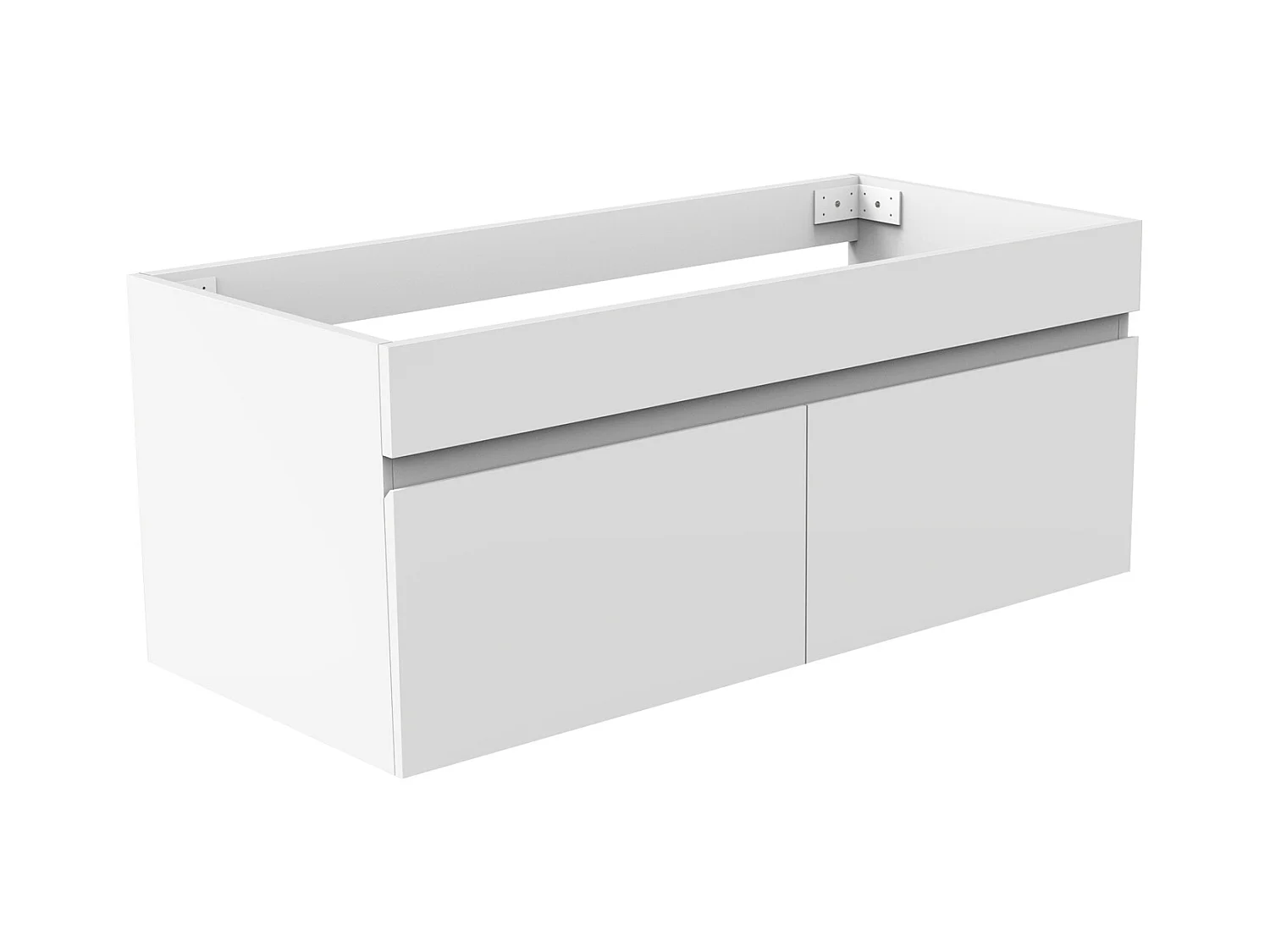 AICA Meuble Salle de Bain de rangement avec 2 portes ouvrantes, 99 x 45 x 40 cm, Blanc，sans vasque