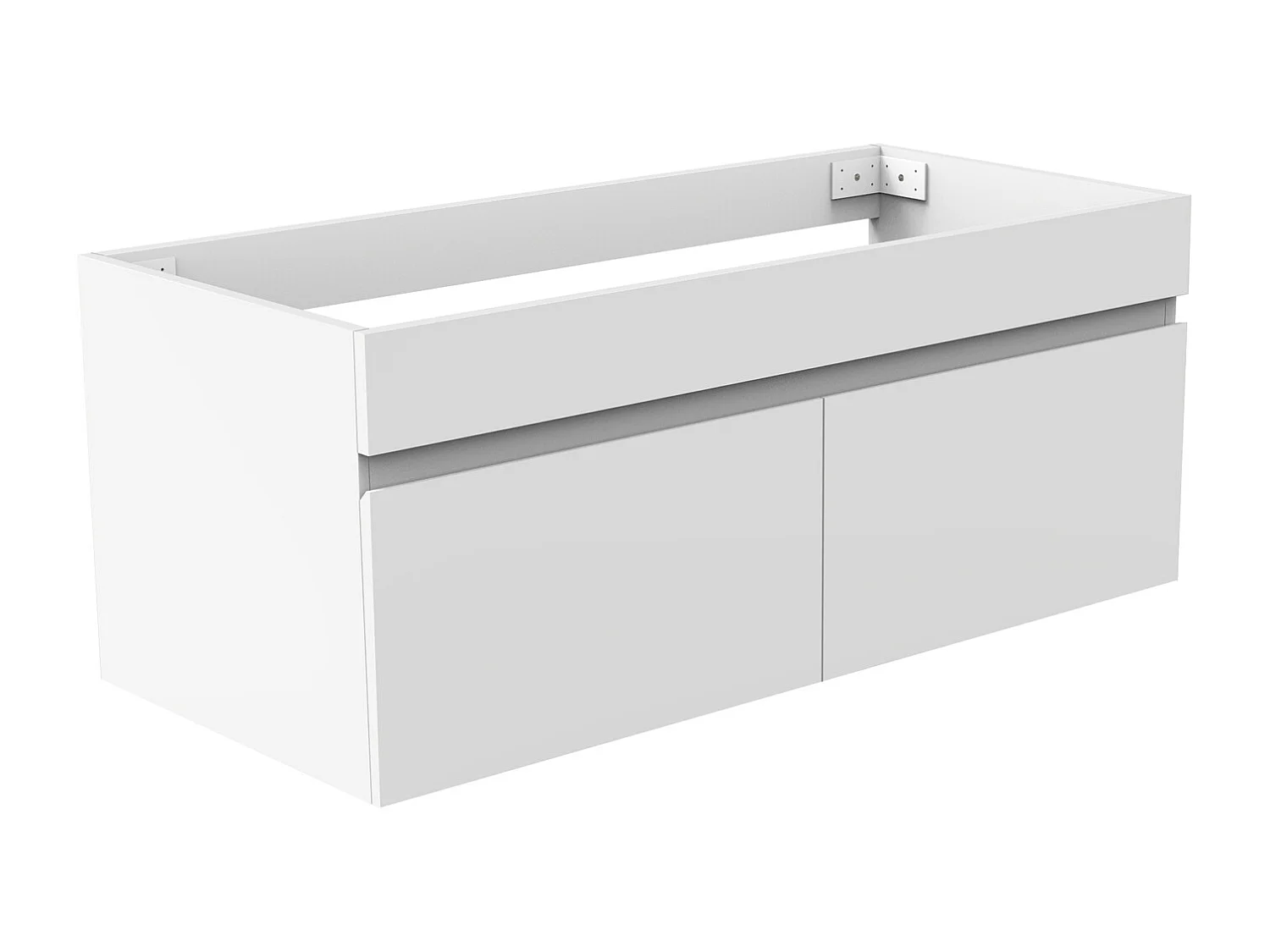 AICA Meuble Salle de Bain de rangement avec 2 portes ouvrantes, 99 x 45 x 40 cm, Blanc，sans vasque