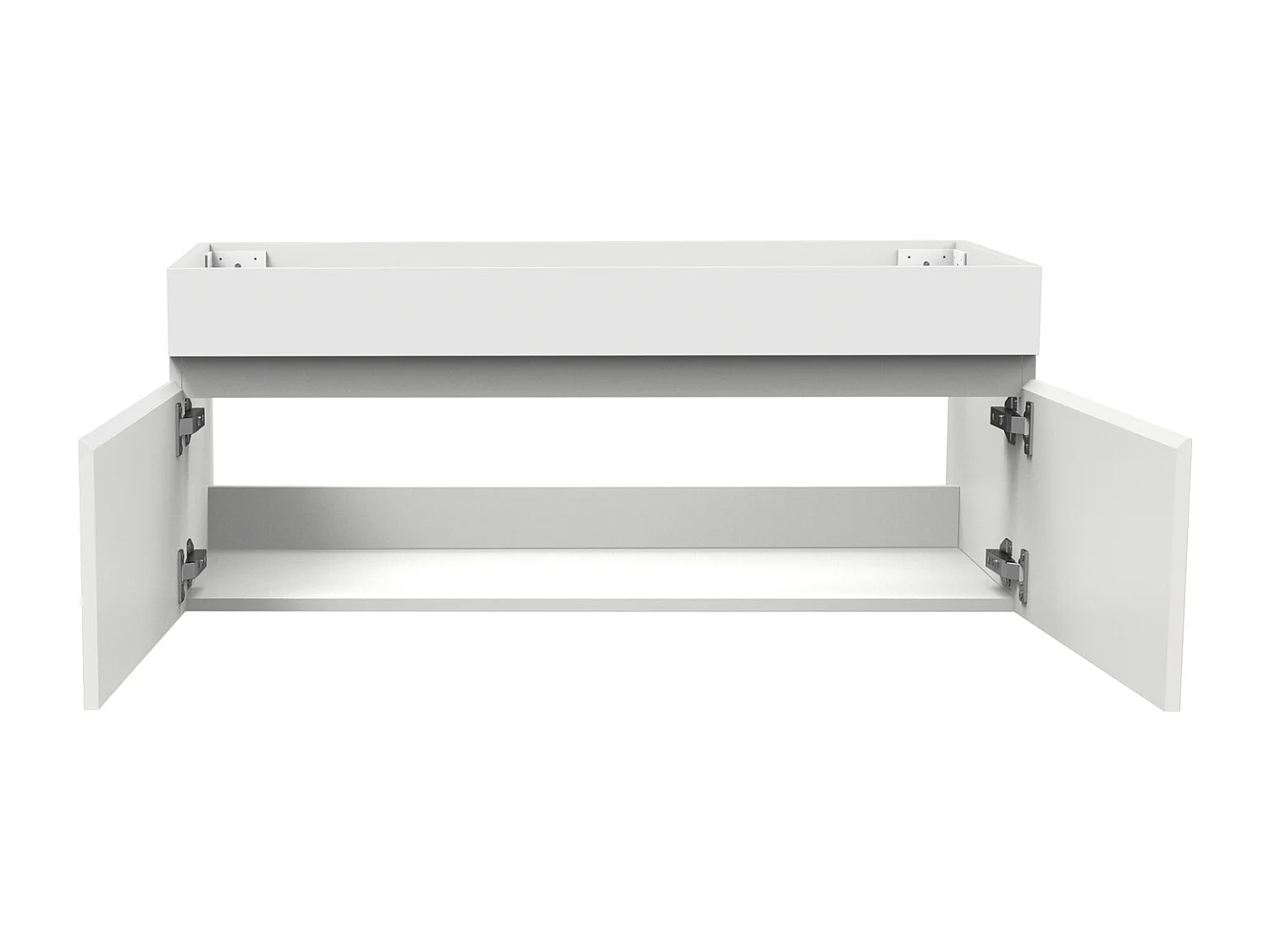 AICA Meuble Salle de Bain de rangement avec 2 portes ouvrantes, 99 x 45 x 40 cm, Blanc，sans vasque