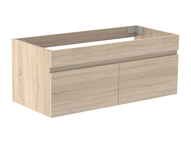 AICA Meuble Salle de Bain de rangement avec 2 portes ouvrantes, 99 x 45 x 40 cm, Chêne，sans vasque
