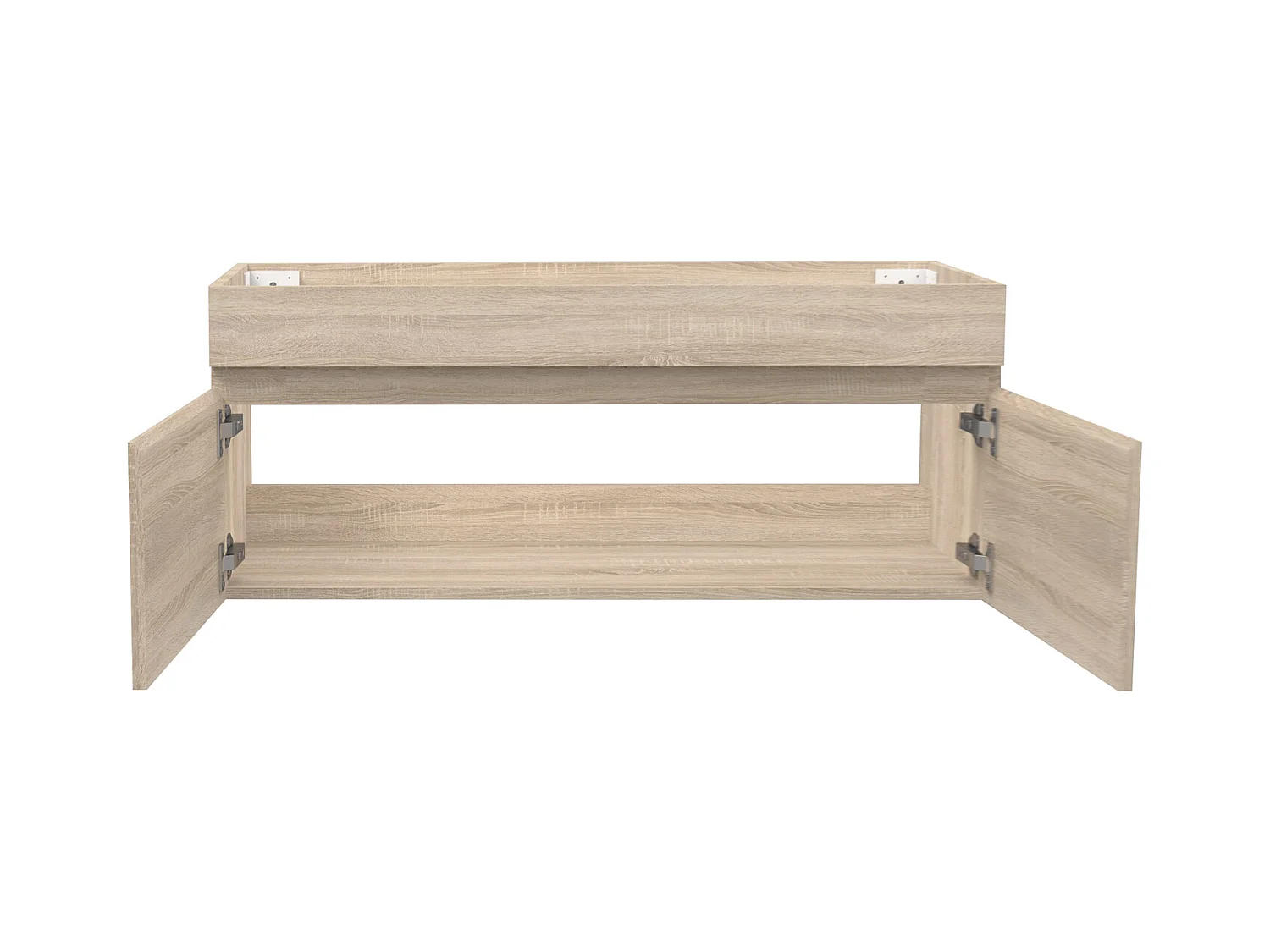 AICA Meuble Salle de Bain de rangement avec 2 portes ouvrantes, 99 x 45 x 40 cm, Chêne，sans vasque