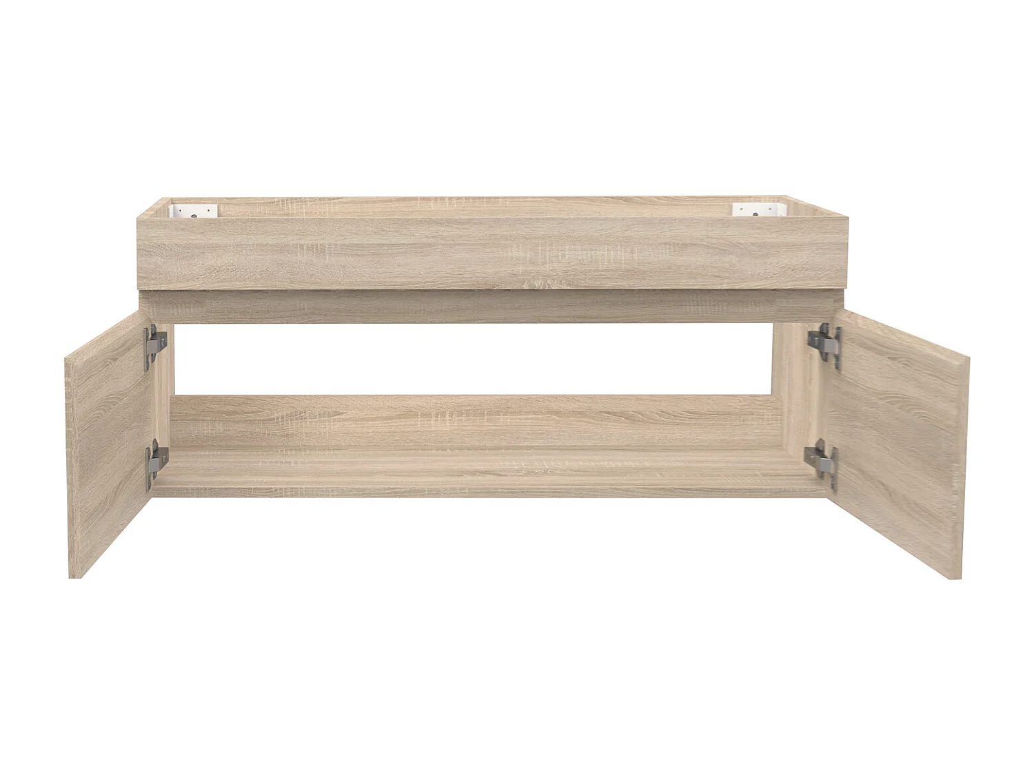 AICA Meuble Salle de Bain de rangement avec 2 portes ouvrantes, 99 x 45 x 40 cm, Chêne，sans vasque