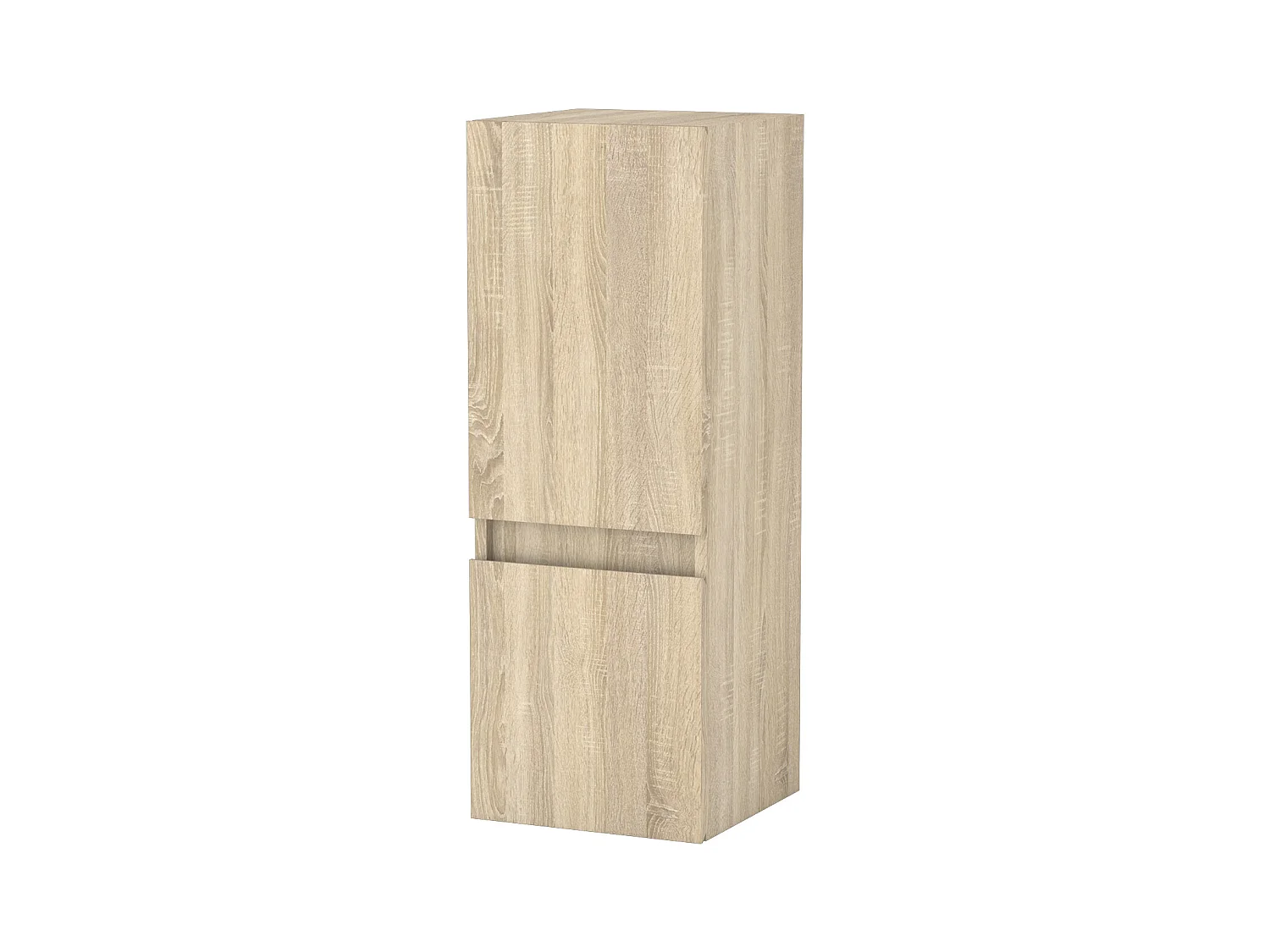 AICA Colonne de salle de bain avec 2 Porte, Compartiment,30x30x83cm,Chêne