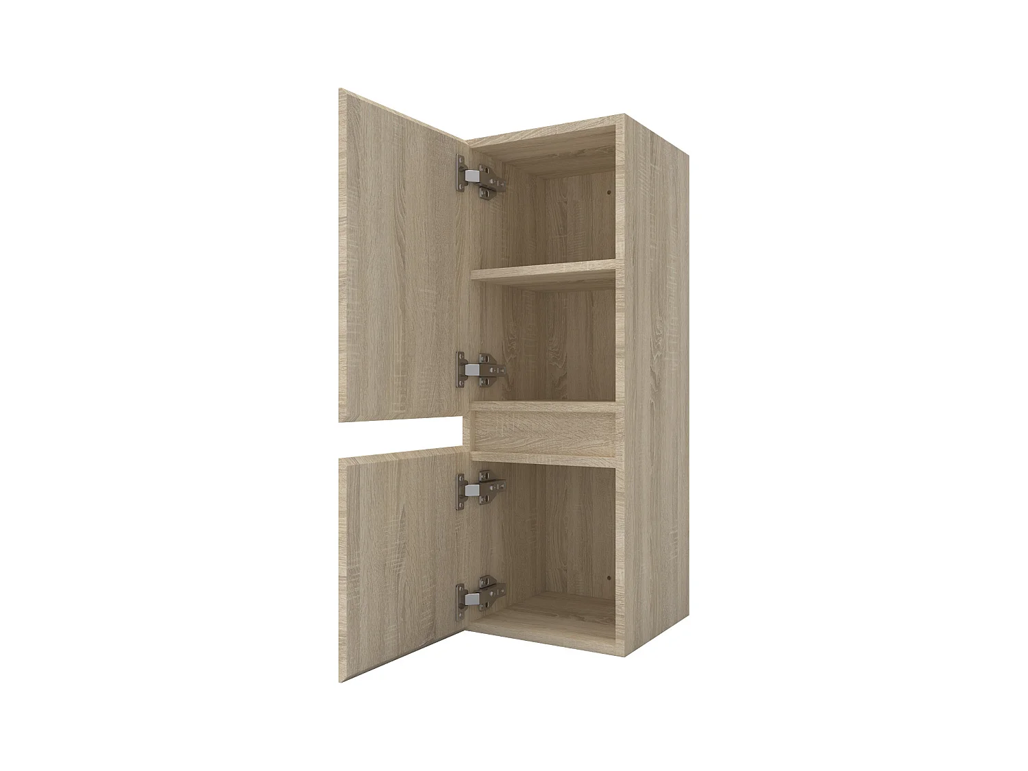 AICA Colonne de salle de bain avec 2 Porte, Compartiment,30x30x83cm,Chêne