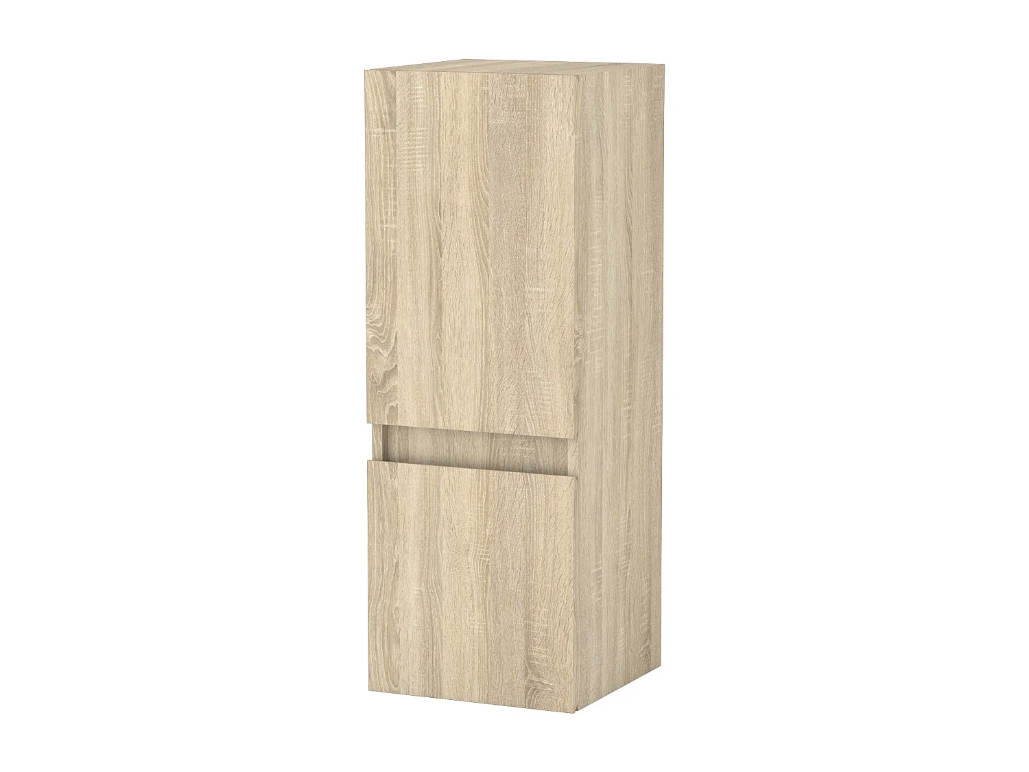 AICA Colonne de salle de bain avec 2 Porte, Compartiment,30x30x83cm,Chêne