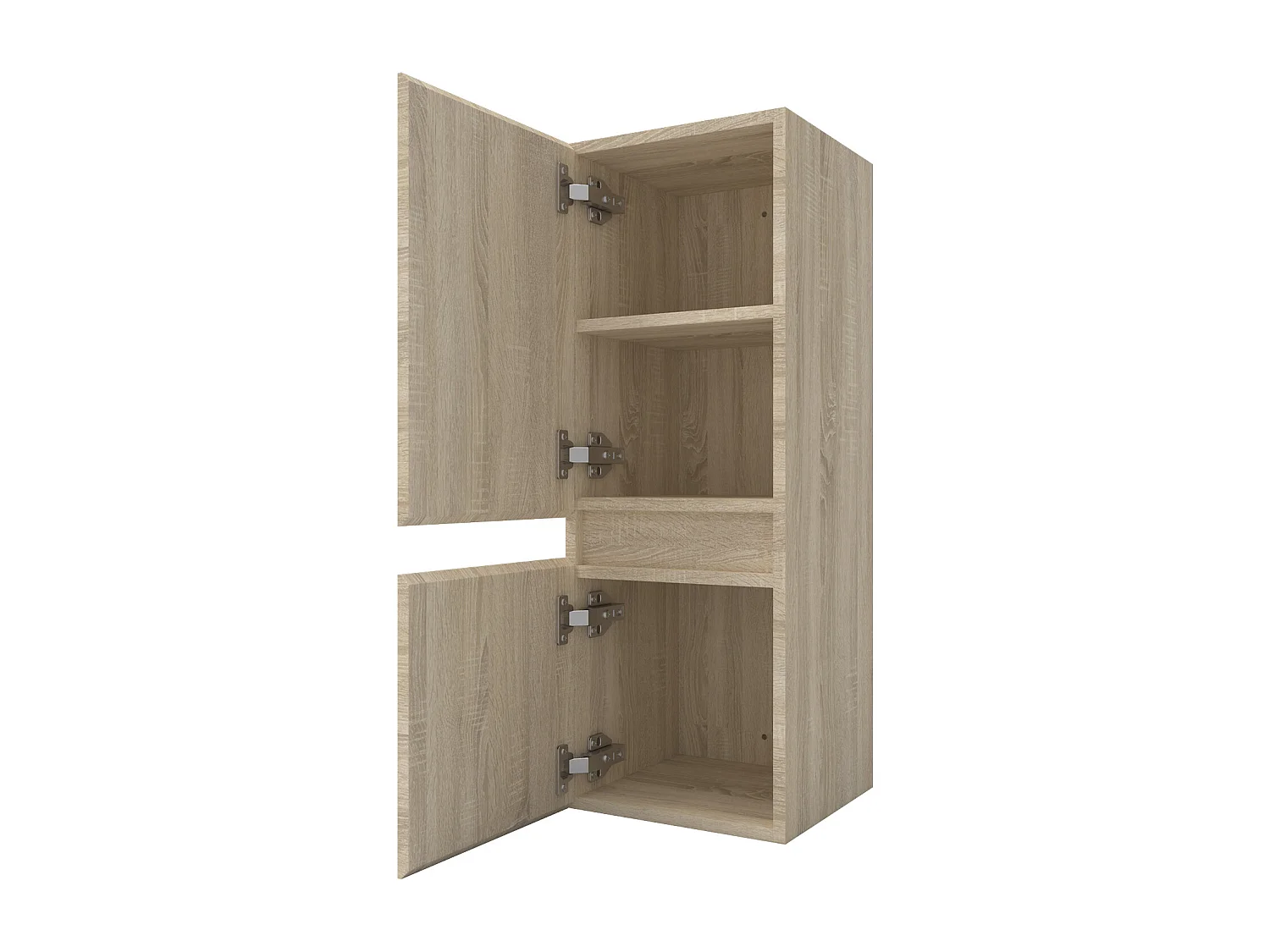 AICA Colonne de salle de bain avec 2 Porte, Compartiment,30x30x83cm,Chêne