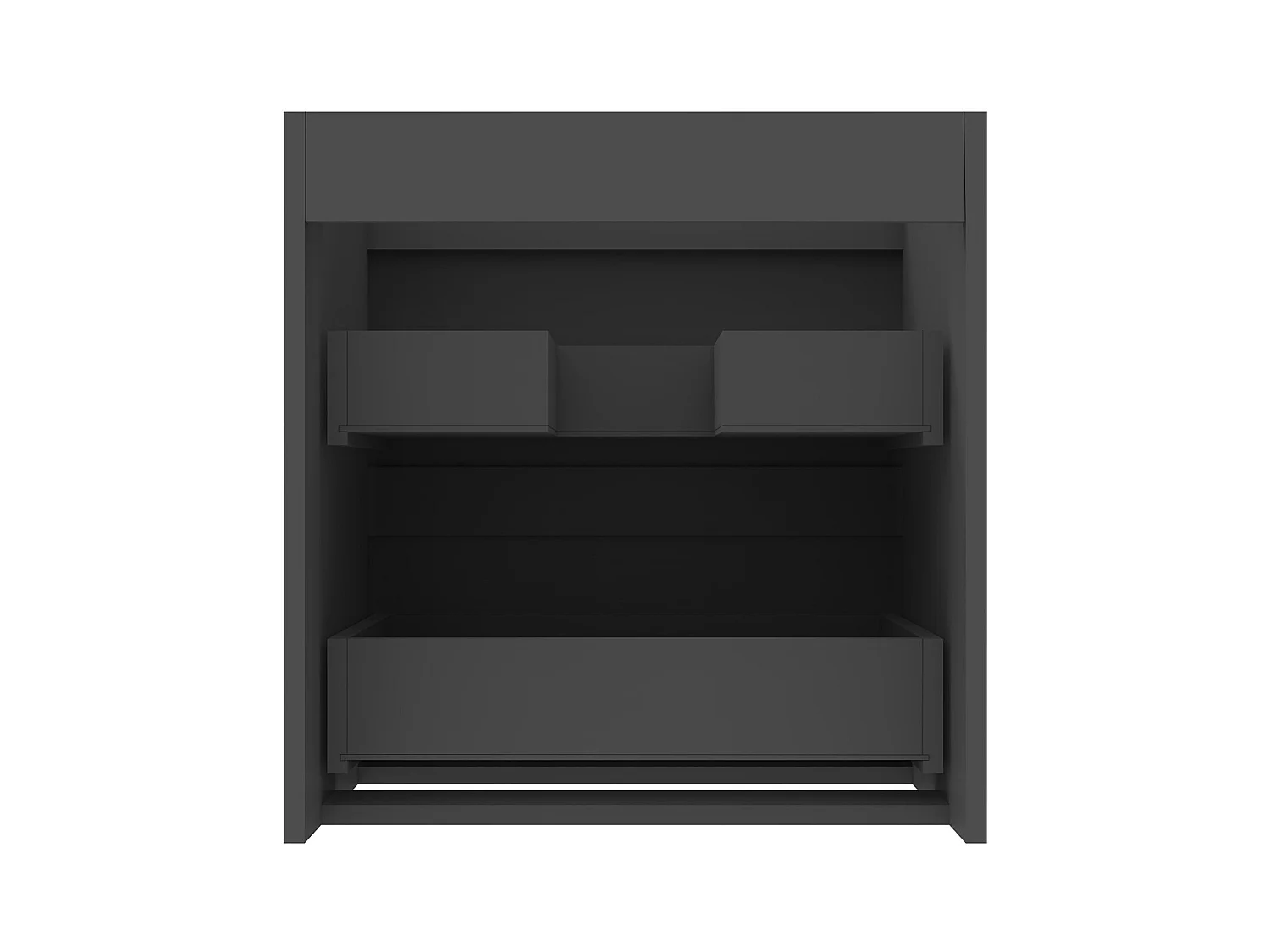 AICA Meuble Salle de Bain Anthracite 50cm, suspendu avec 2 tiroirs, sans compter vasque