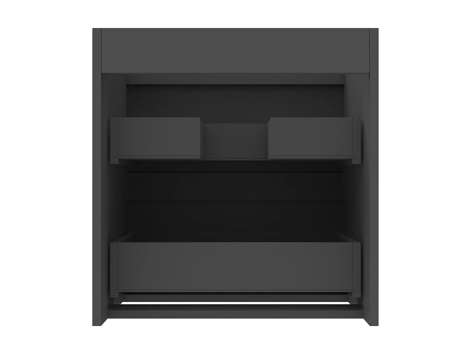 AICA Meuble Salle de Bain Anthracite 50cm, suspendu avec 2 tiroirs, sans compter vasque