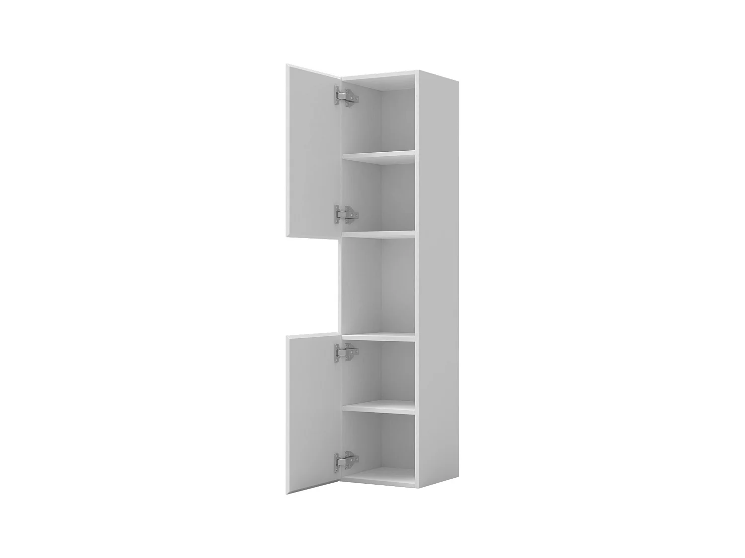 AICA Colonne de Salle de Bain Haute avec 2 Porte, Compartiment,30x30x131.5cm Blanc