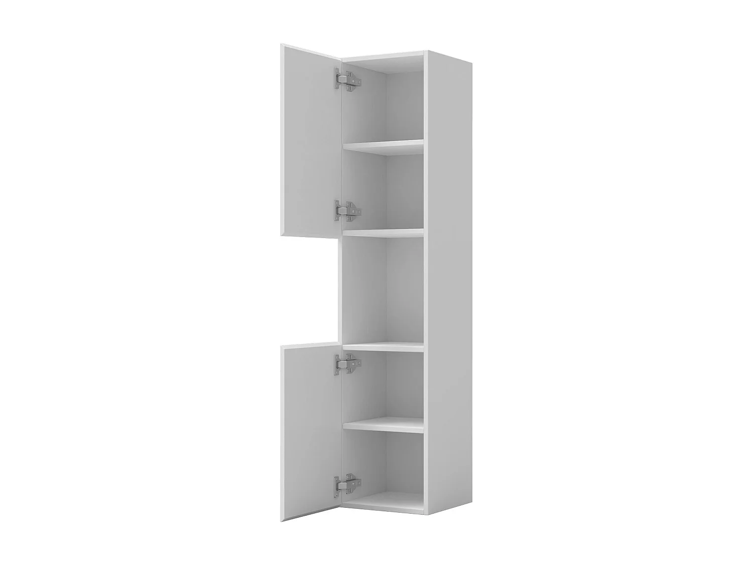 AICA Colonne de Salle de Bain Haute avec 2 Porte, Compartiment,30x30x131.5cm Blanc