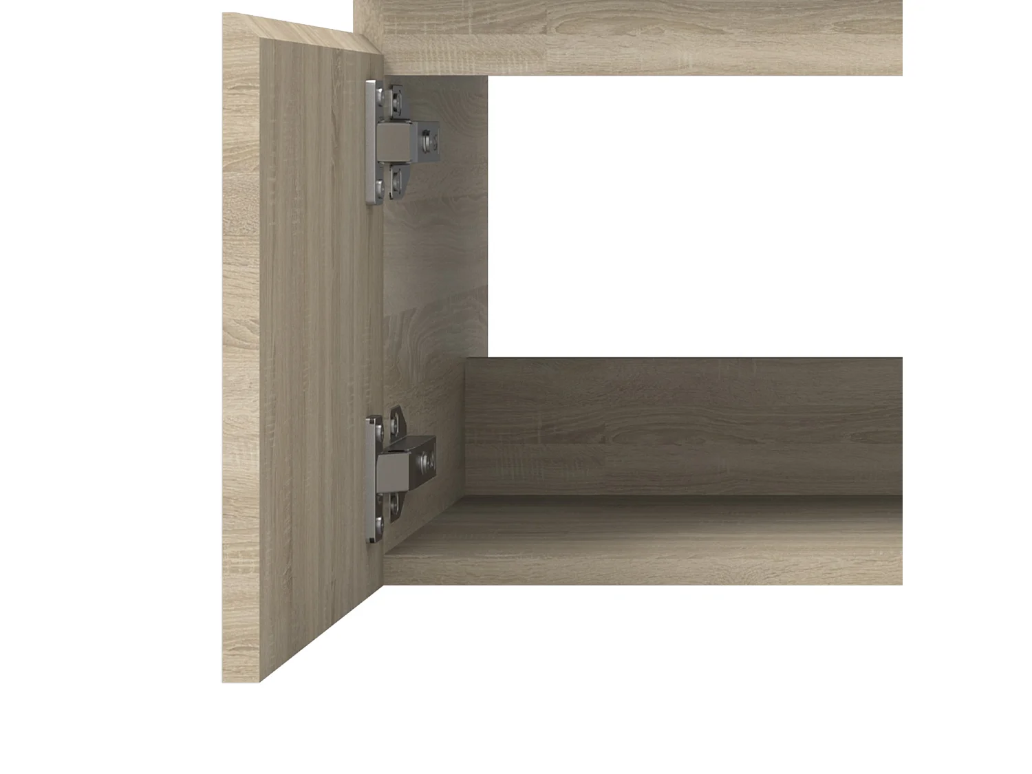 AICA Meuble Salle de Bain de rangement avec 2 portes ouvrantes, sans vasque, 59 x 38,5 x 40 cm, Blanc