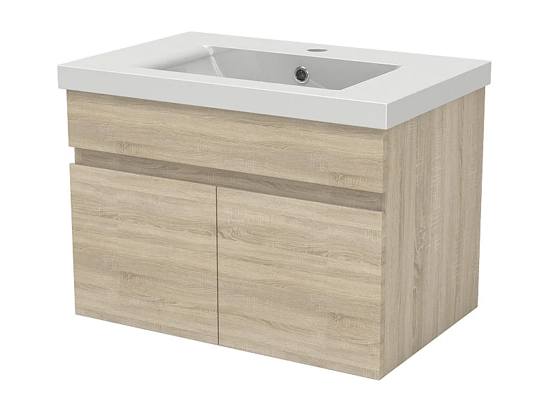 AICA Meuble Salle de Bain de rangement avec 2 portes ouvrantes, sans vasque, 59 x 38,5 x 40 cm, Blanc