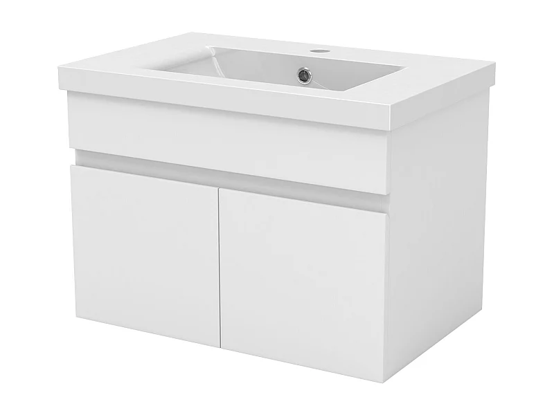 AICA Meuble Salle de Bain de rangement avec 2 portes ouvrantes, sans vasque, 59 x 38,5 x 40 cm, Blanc