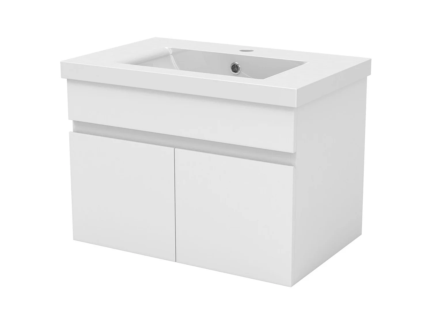 AICA Meuble Salle de Bain de rangement avec 2 portes ouvrantes, sans vasque, 59 x 38,5 x 40 cm, Blanc