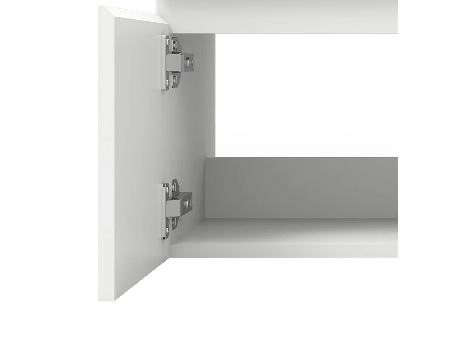 AICA Meuble Salle de Bain de rangement avec 2 portes ouvrantes, sans vasque, 59 x 38,5 x 40 cm, Blanc