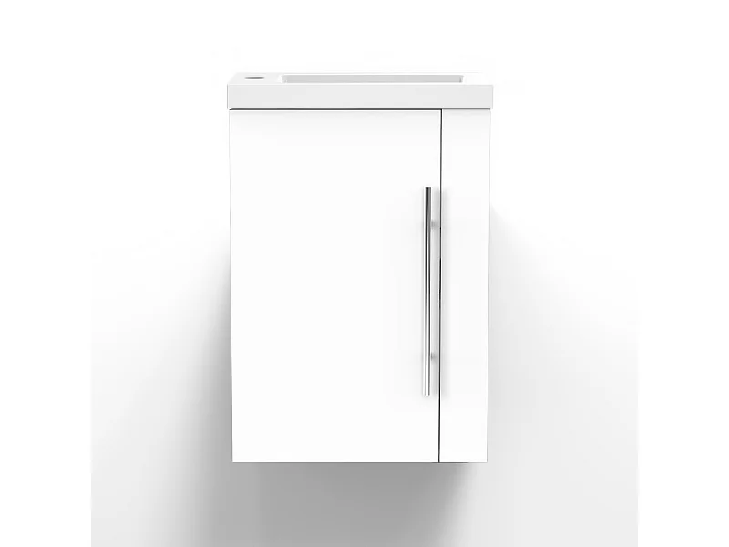 AICA Meuble Salle de Bain de Rangement avec Tiroir, 44 x 23 x 60 cm, Blanc，sans vasque