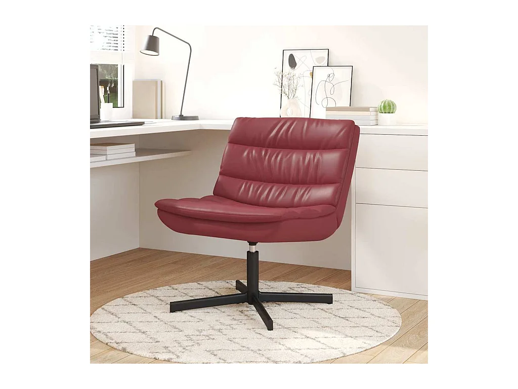 Silla giratoria Rojo vino 63 x 75 x 76 cm PU