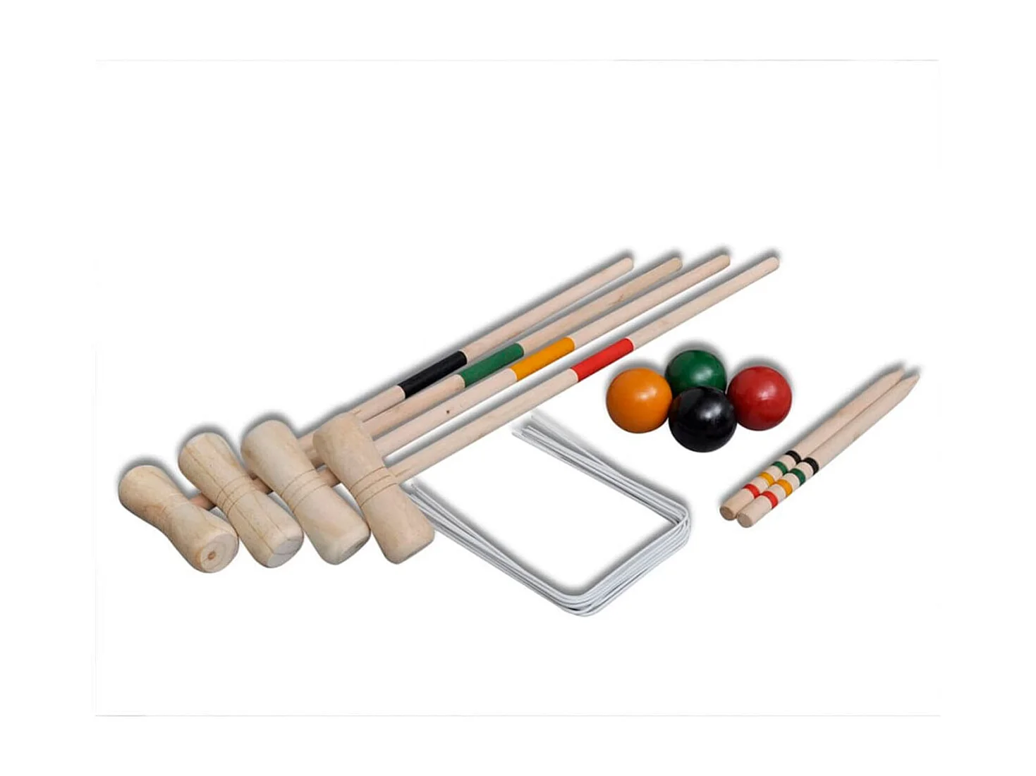Juego de croquet madera 4 personas con accesorios