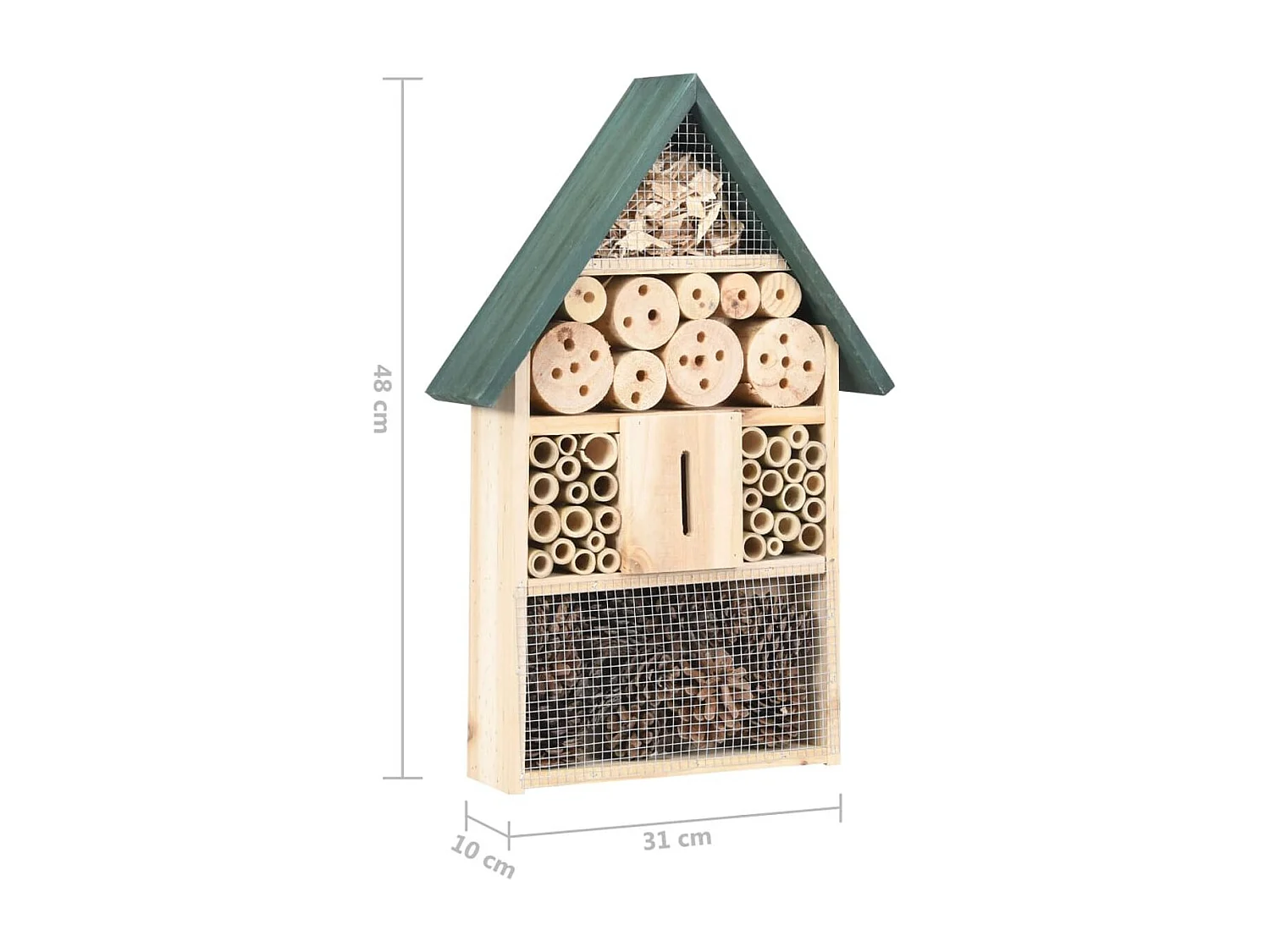vidaXL Hôtel à insectes 31x10x48 cm Bois de sapin