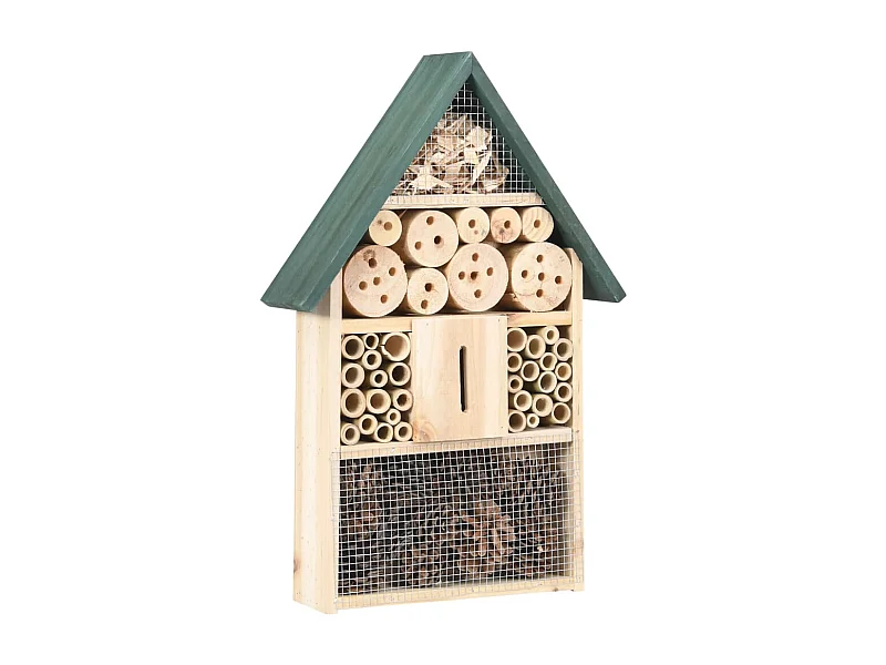 vidaXL Hôtel à insectes 31x10x48 cm Bois de sapin