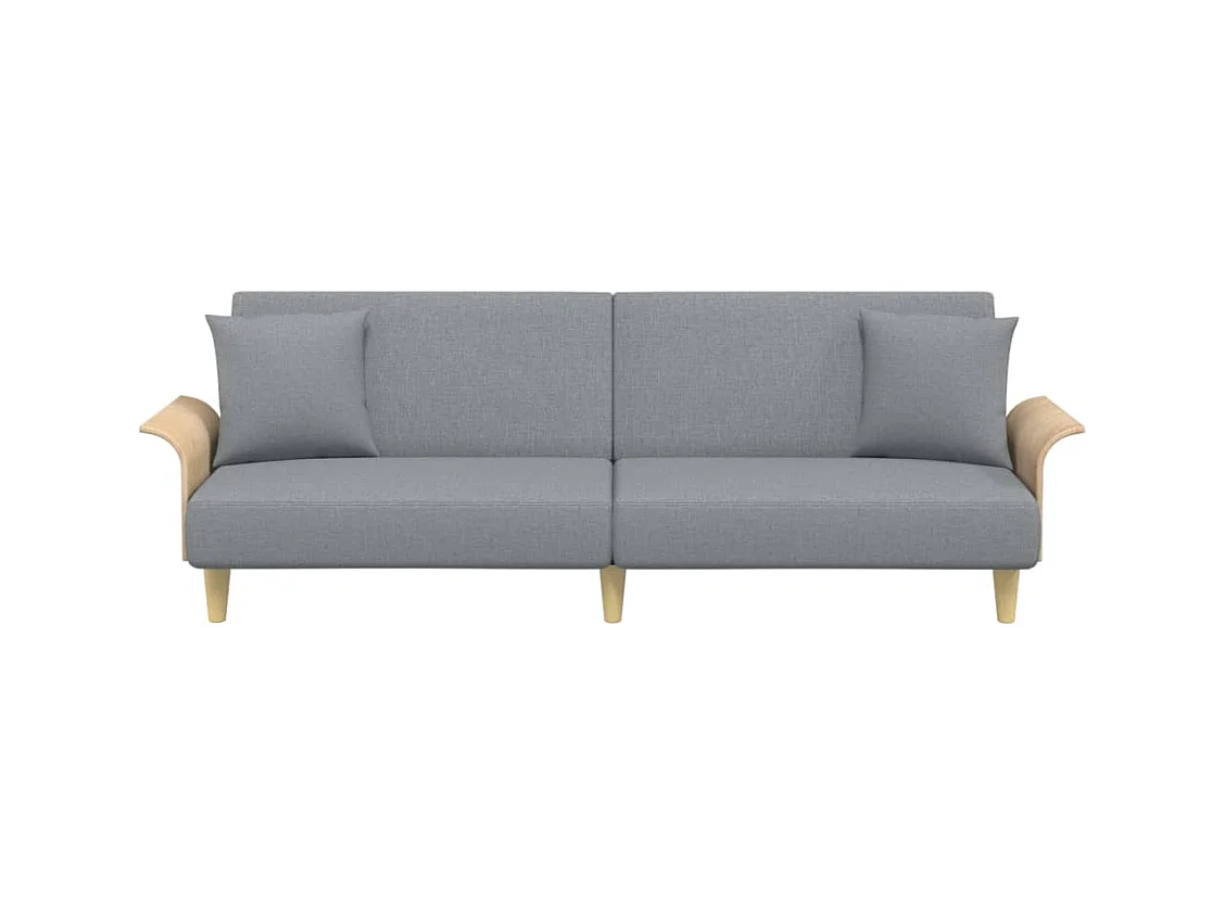 Canapé-lit avec accoudoirs 224 tissu grise 224 x 100 x 47 cm 02_0021007
