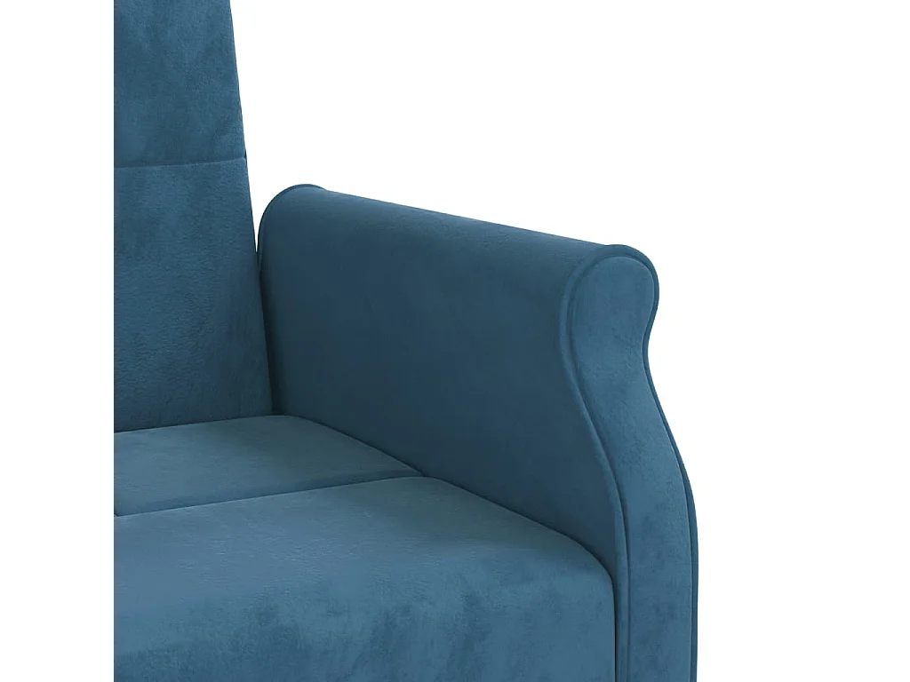 Sofá cama com almofadas de veludo azul 02_0019828