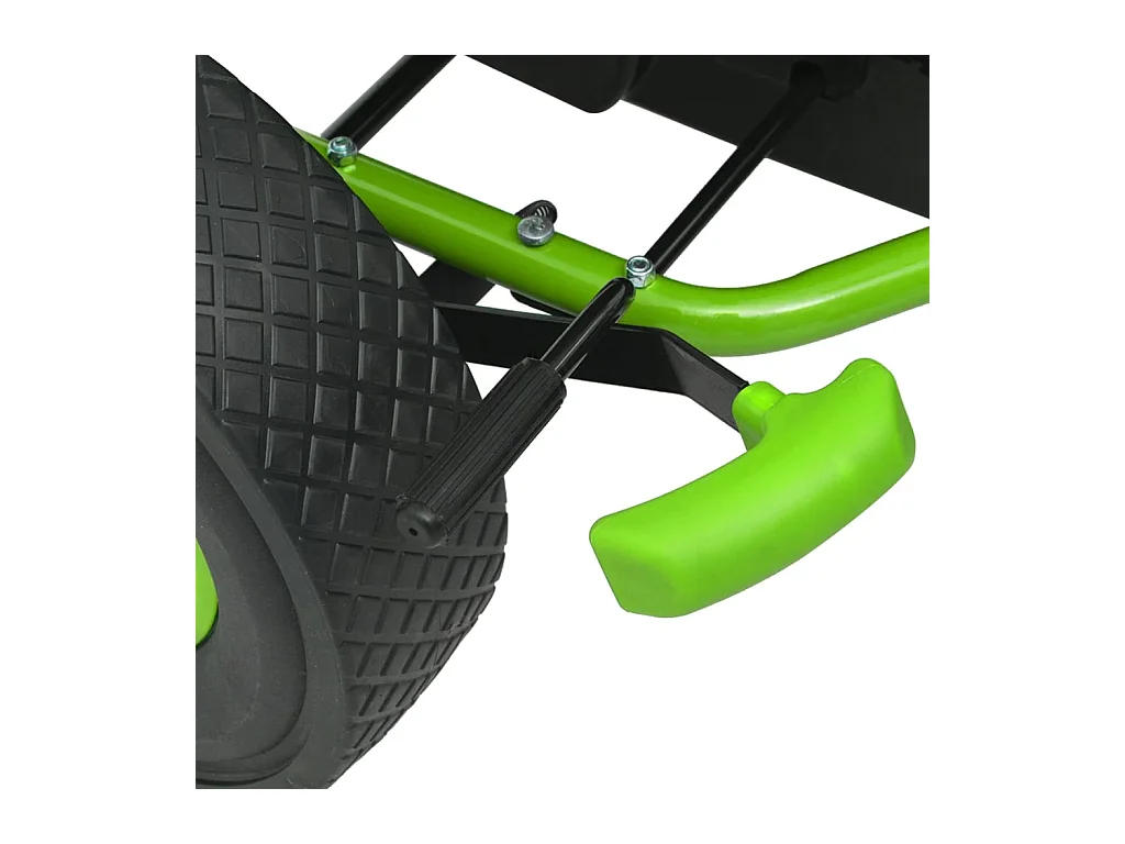 vidaXL Kart à pédale avec siège ajustable Vert