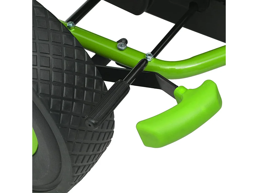 vidaXL Kart à pédale avec siège ajustable Vert
