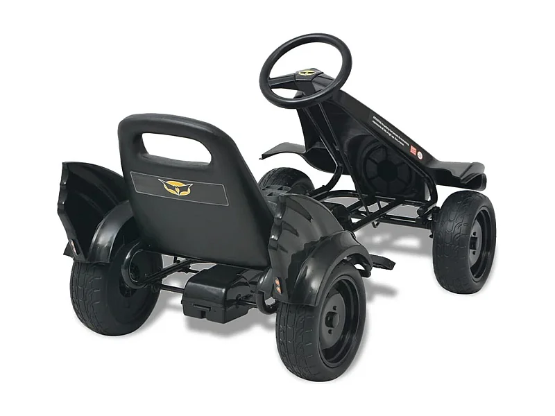 vidaXL Kart à pédale avec siège ajustable Noir