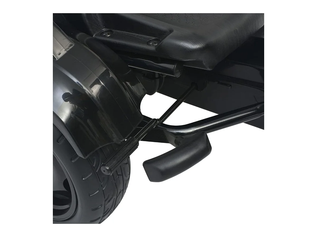 VidaXL Kart infantil a pedales con asiento regulable +3A negro 61x115x62 cm