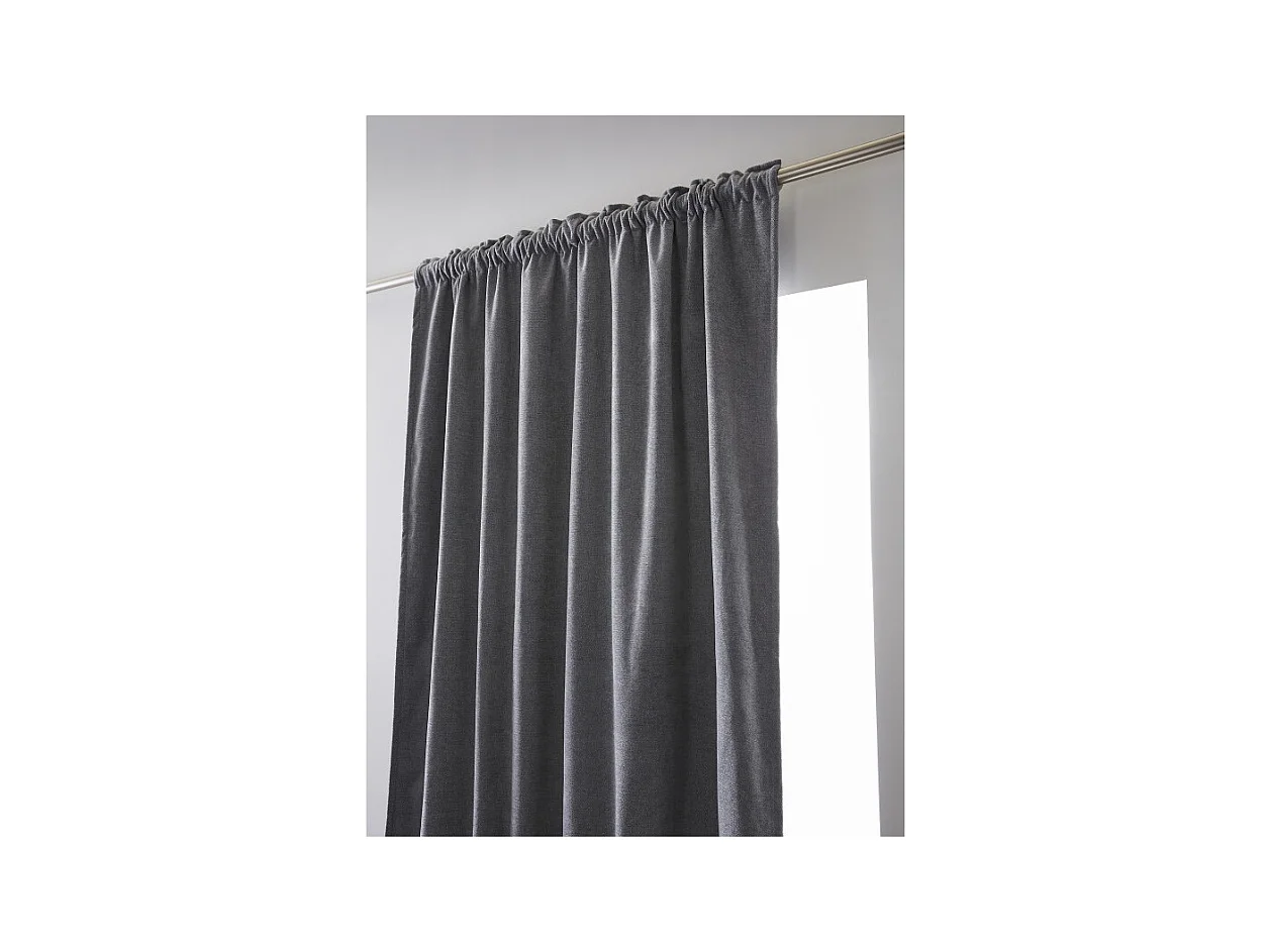 Rideau occultant phonique et thermique doublé polaire galon fronceur "Bjorn" 100% opaque Le fil d'Ariane