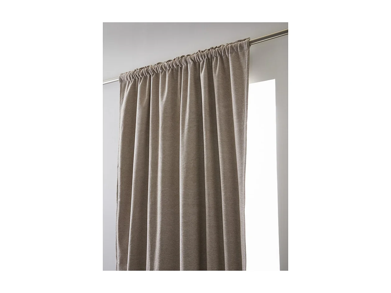 Rideau occultant phonique et thermique doublé polaire galon fronceur "Bjorn" 100% opaque Le fil d'Ariane