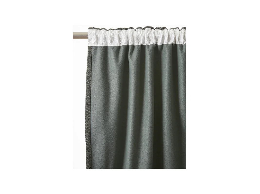 Rideau occultant phonique et thermique doublé polaire galon fronceur "Bjorn" 100% opaque Le fil d'Ariane