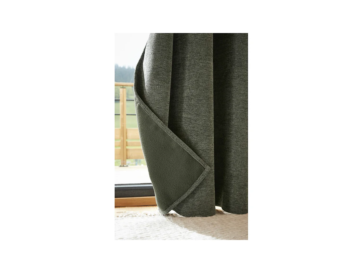 Rideau occultant phonique et thermique doublé polaire galon fronceur "Bjorn" 100% opaque Le fil d'Ariane