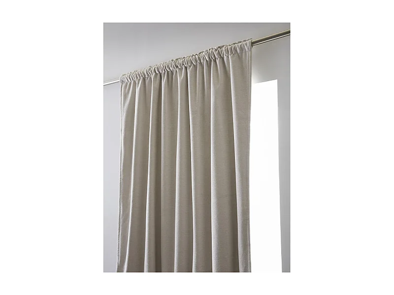 Rideau occultant phonique et thermique doublé polaire galon fronceur "Bjorn" 100% opaque Le fil d'Ariane