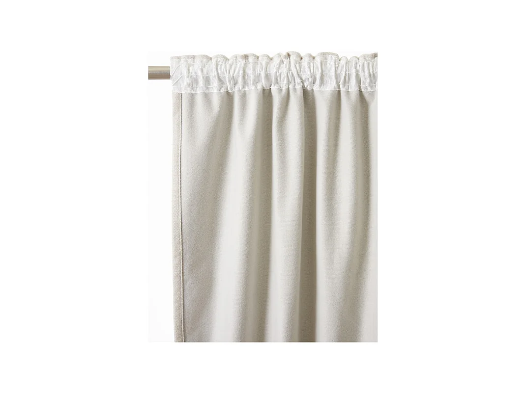 Rideau occultant phonique et thermique doublé polaire galon fronceur "Bjorn" 100% opaque Le fil d'Ariane