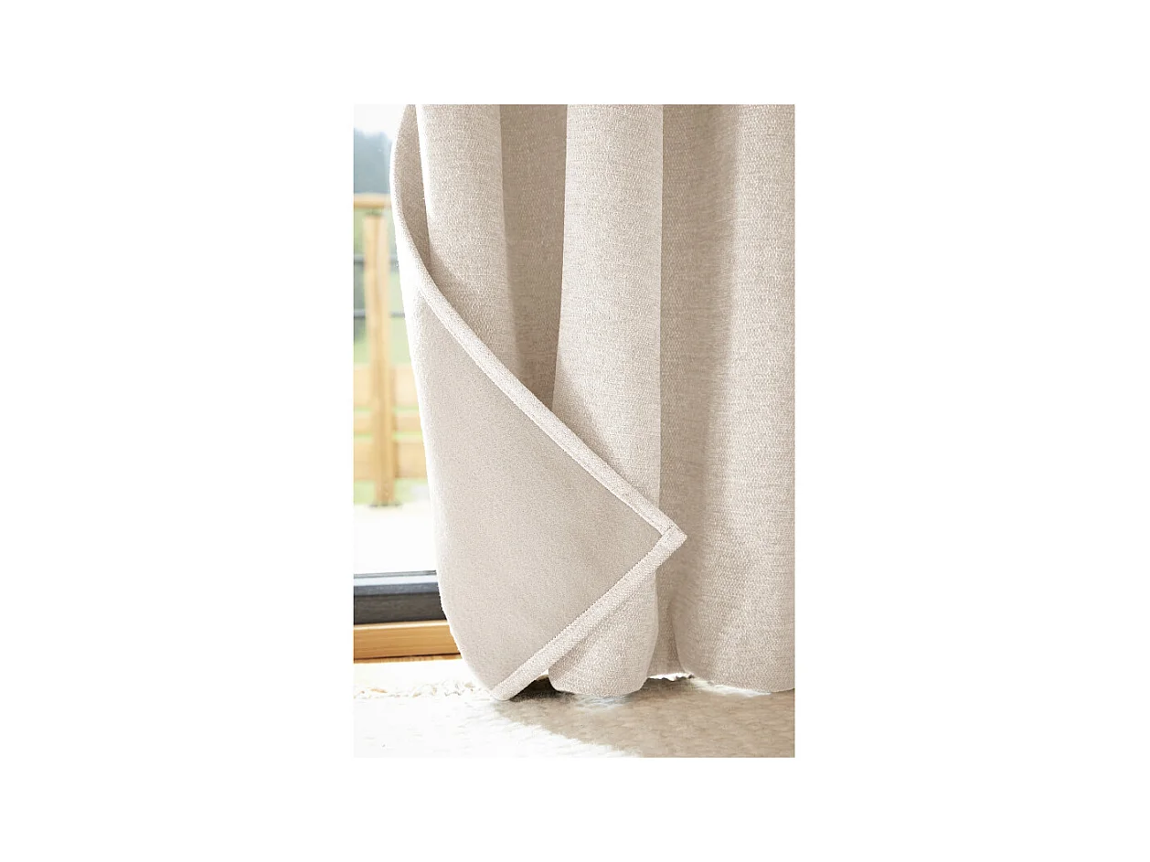 Rideau occultant phonique et thermique doublé polaire galon fronceur "Bjorn" 100% opaque Le fil d'Ariane