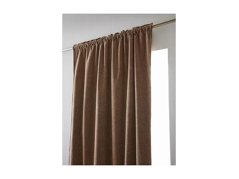 Rideau occultant phonique et thermique doublé polaire galon fronceur "Bjorn" 100% opaque Le fil d'Ariane