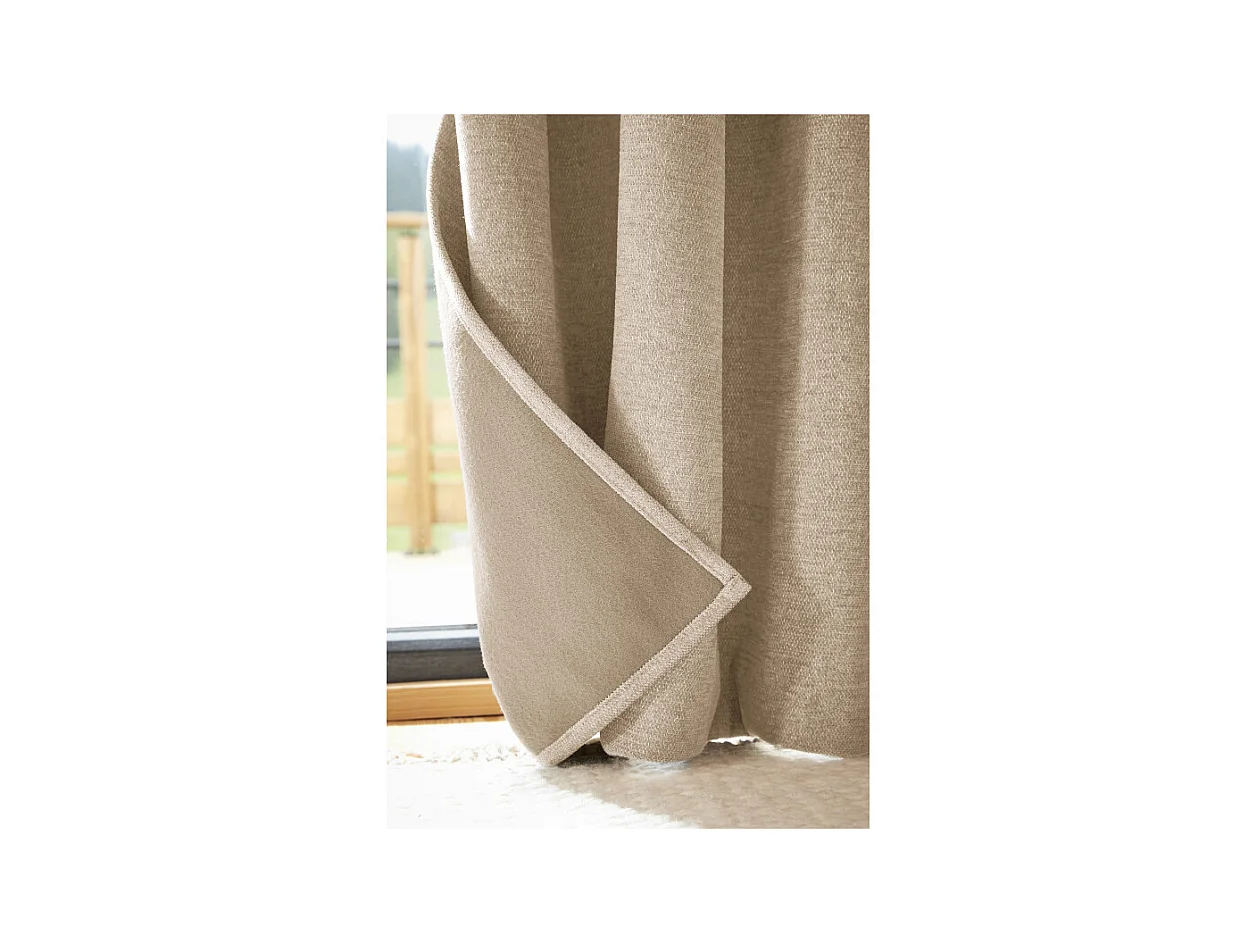 Rideau occultant phonique et thermique doublé polaire galon fronceur "Bjorn" 100% opaque Le fil d'Ariane